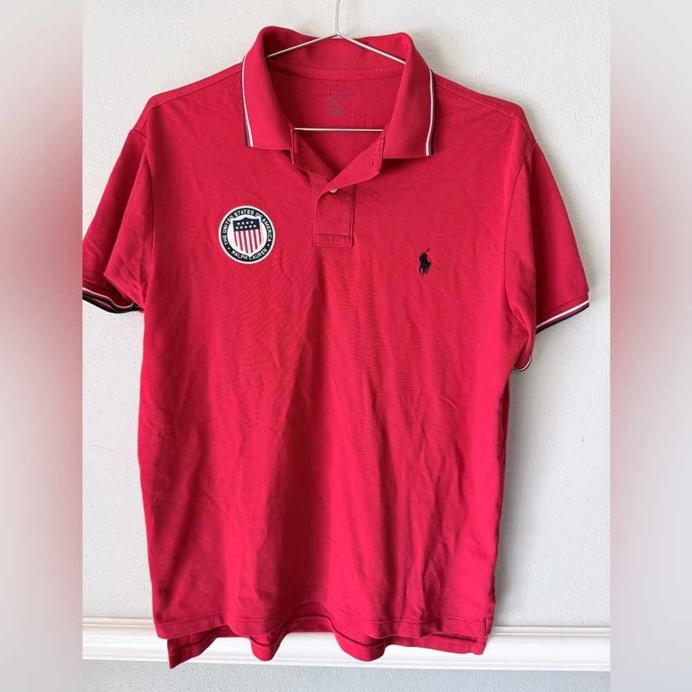 Polo Ralph‎ Lauren USA Olympic Polo Shirt Mens L United States of America